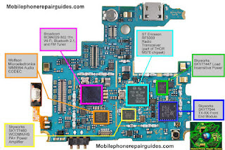 SAmsung Galaxy S 4G PCb board components layout 2 | GSM SOLUTION IMAGE