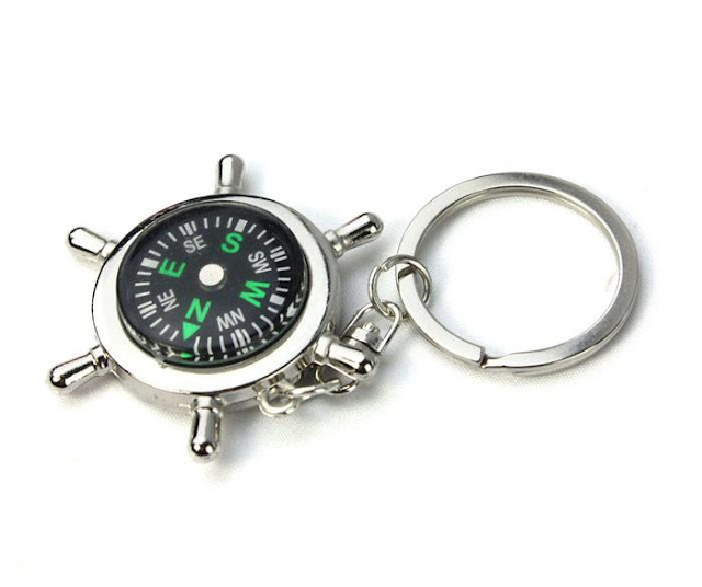 Nautical Compass Helm Keychain