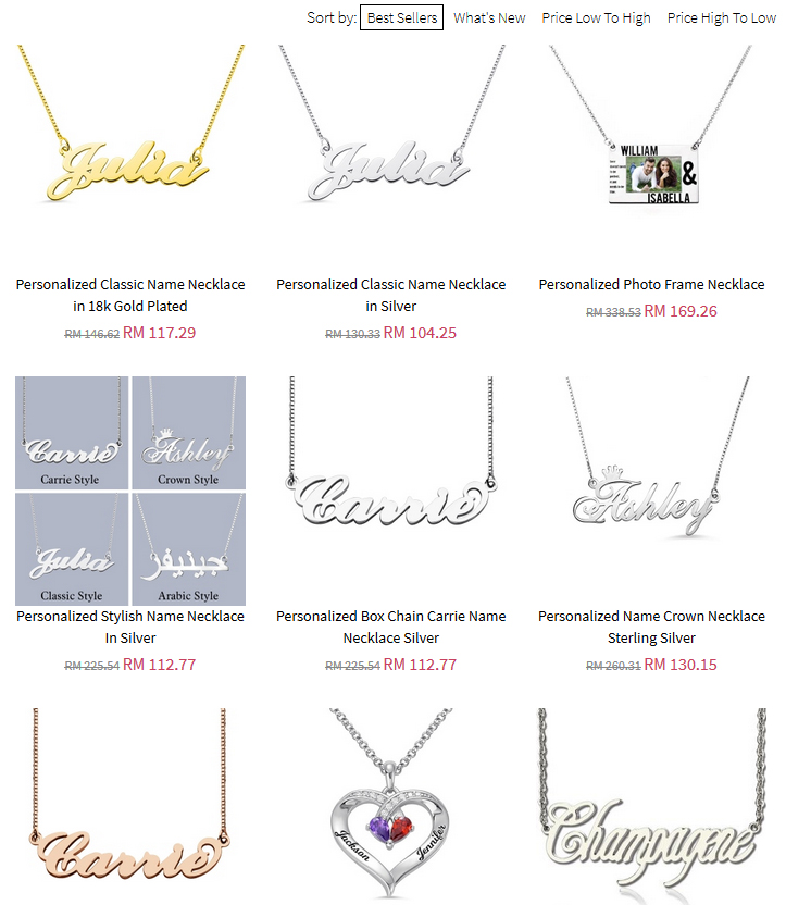 Get Name Necklace A Personalized Jewelry Online Store