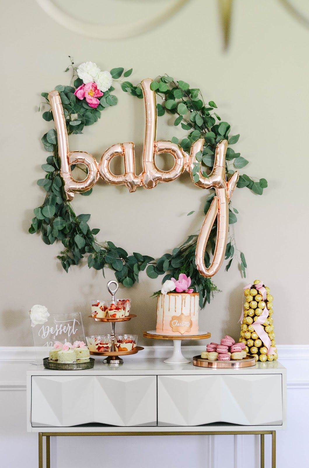A Classy Rose Gold + Blush Pink Baby Shower - Simply Song Events