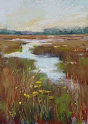 margulis karen grass paint pastel painting marsh pastels paintings landscape artwork acrylic painters dailypainters kemstudios lyrical 5x7