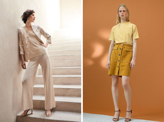 Монохромные образы с принтом Девушка в желтом монохромном образе