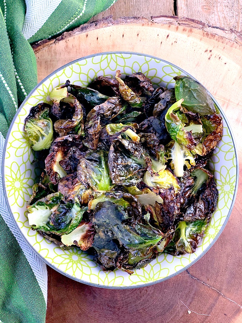 Baked Brussels Sprout Chips Bobbi's Kozy Kitchen