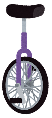 一輪車のイラスト（紫）