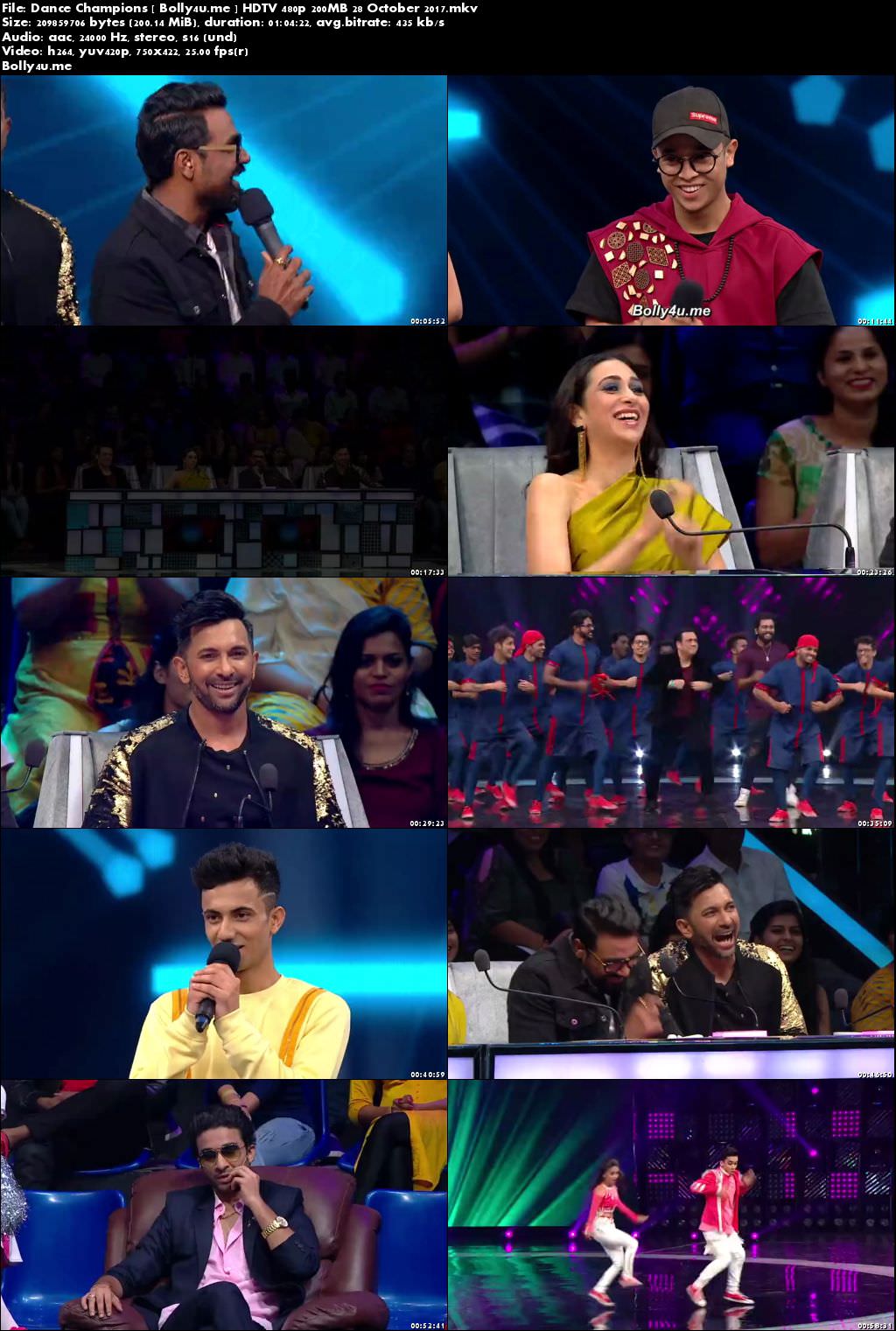 Dance Champions HDTV 480p 200MB 28 October 2017 Download