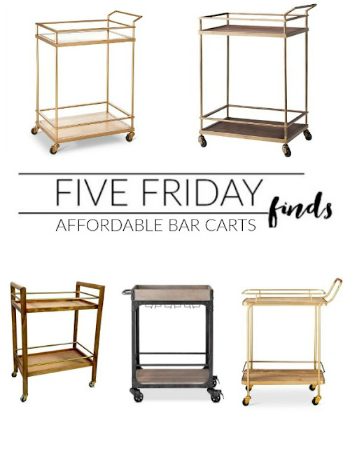 Affordable gold and brass bar carts