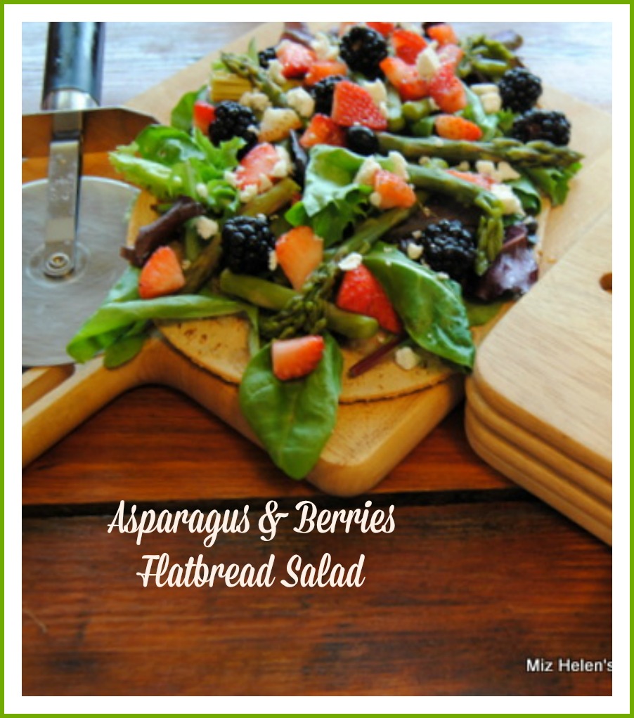 Asparagus and Berries Flatbread Salad