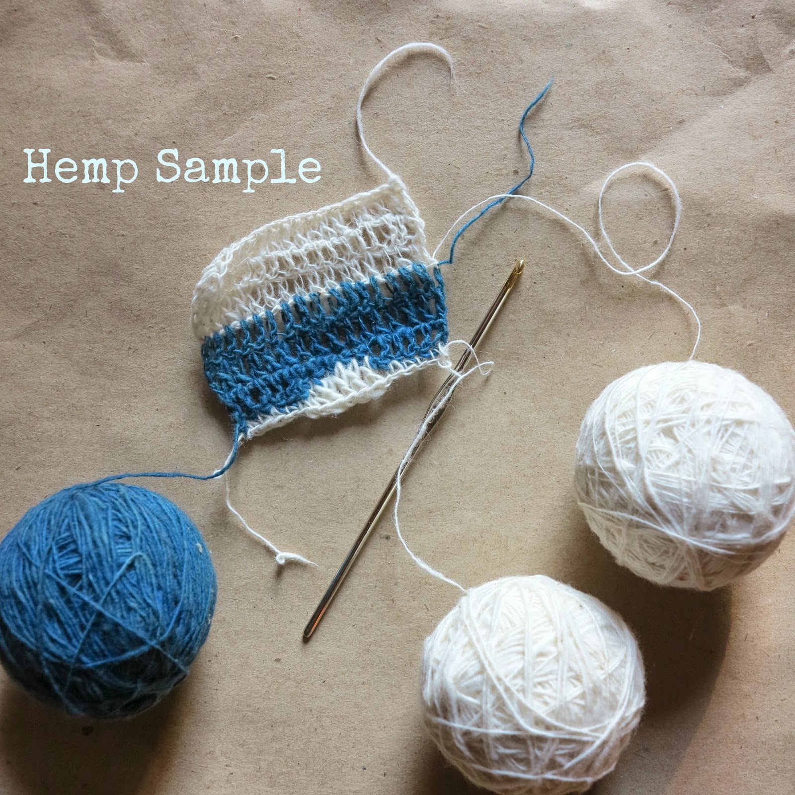 ByHaafner, hemp yarn, sample, crochet