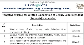 UGVCL Deputy Superintendent (Accounts) Old Question Papers Download