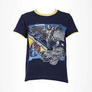 Kaos Anak Batman vs Superman Track Capture Navy