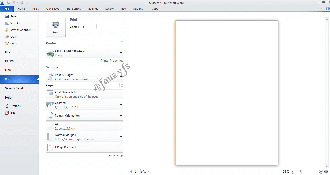 Fungsi Menu Office Button Pada Microsoft Word 2010 Bolanktea