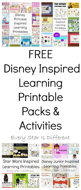 FREE Disney-inspired Learning Printable Packs & Activities