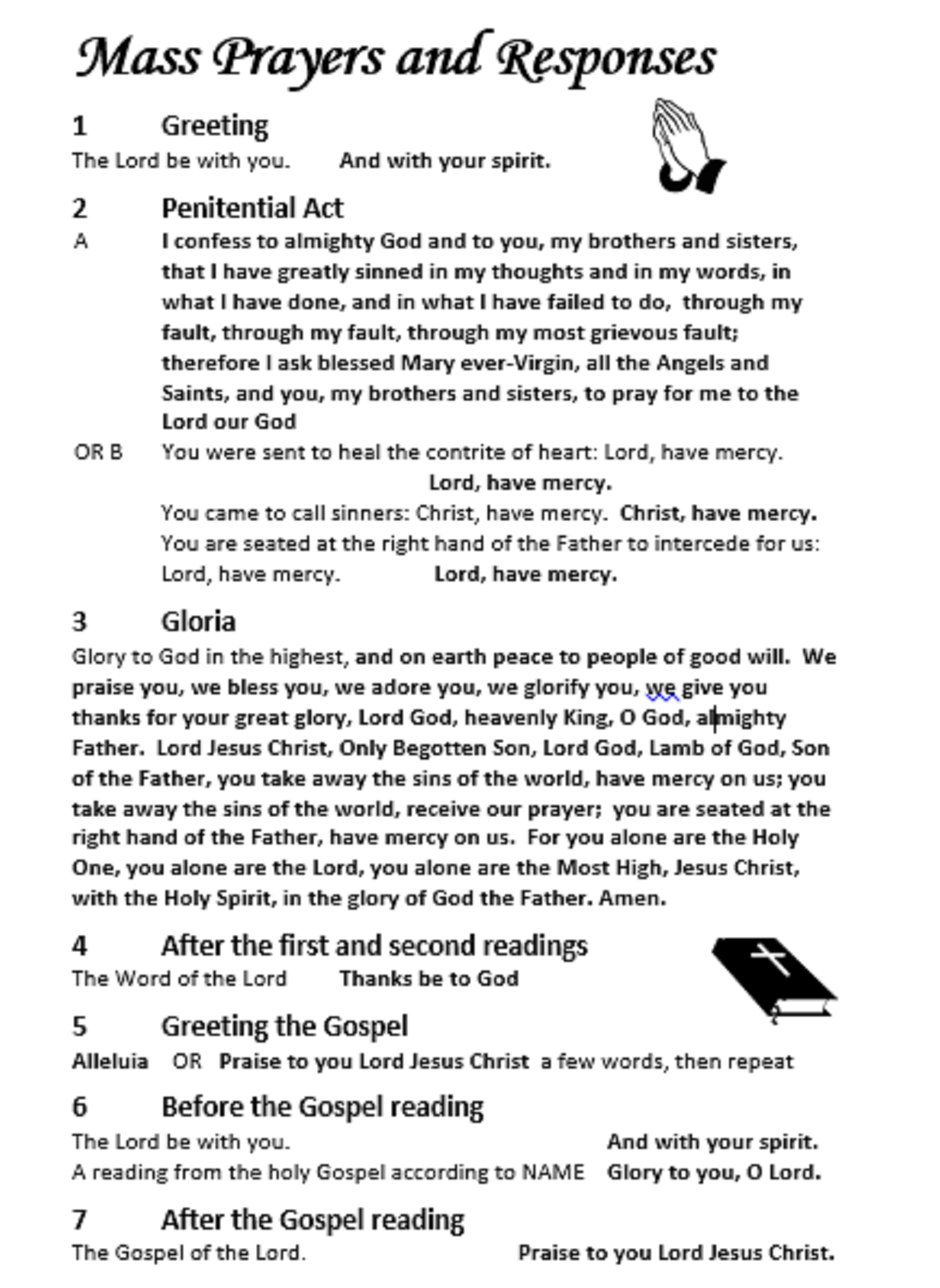 Free Catholic Worship Aid Template