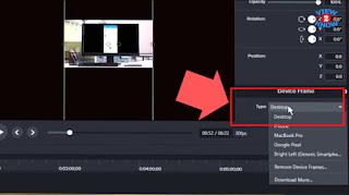 How to add a device frame to a screen record video