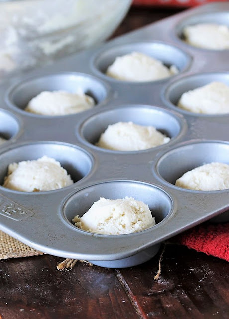 Overnight Spoon Rolls Dough in Muffin Pan Ready to Bake Image