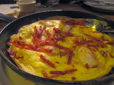 Le Port Parfumé, baby squid chorizo omelette