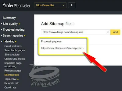 sitemap telah didaftarkan