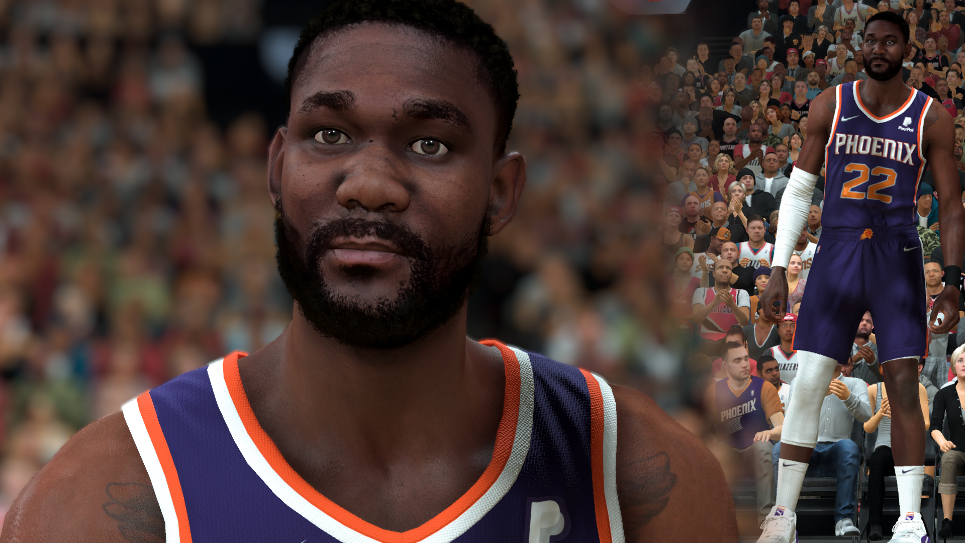 NBA 2K22 DeAndre Ayton Cyberface Update and Body Model by PPP