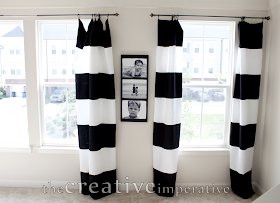 The Creative Imperative: Black and White Horizontal Striped Curtains ...