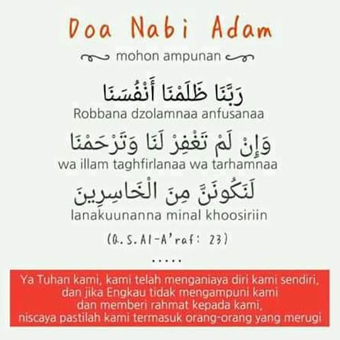 Doa Nabi Adam Dan Hawa