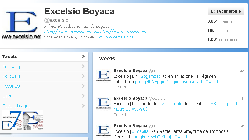 Excelsio  superó los mil seguidores en Twitter
