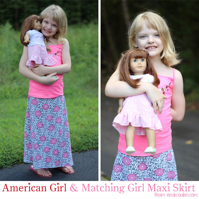 #AmericanGirlDoll clothes pattern to make a maxi skirt for your doll. #Sewing #Pattern #RealCoake