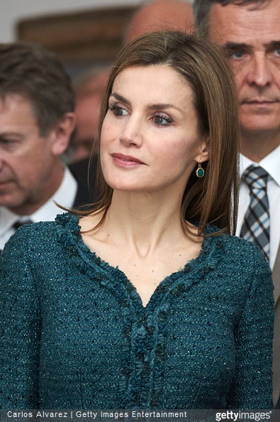 Queen Letizia attends the exhibition opening of contemporary art