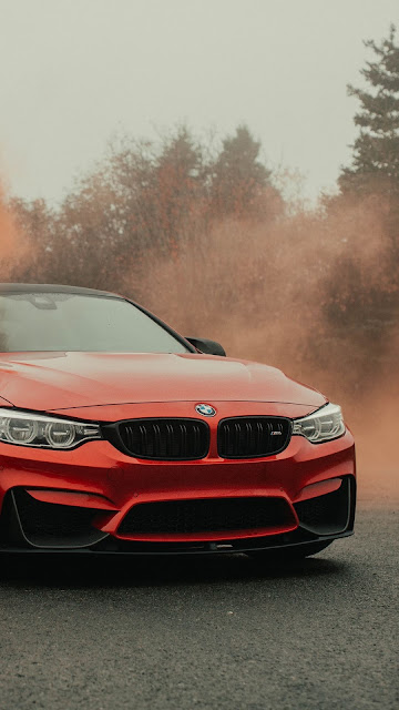 Wallpaper Red Car BMW, Bumper, Front