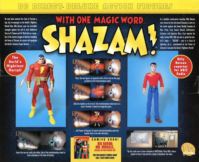 SHAZAM! DELUXE ACTION FIGUE SET - Back of Box