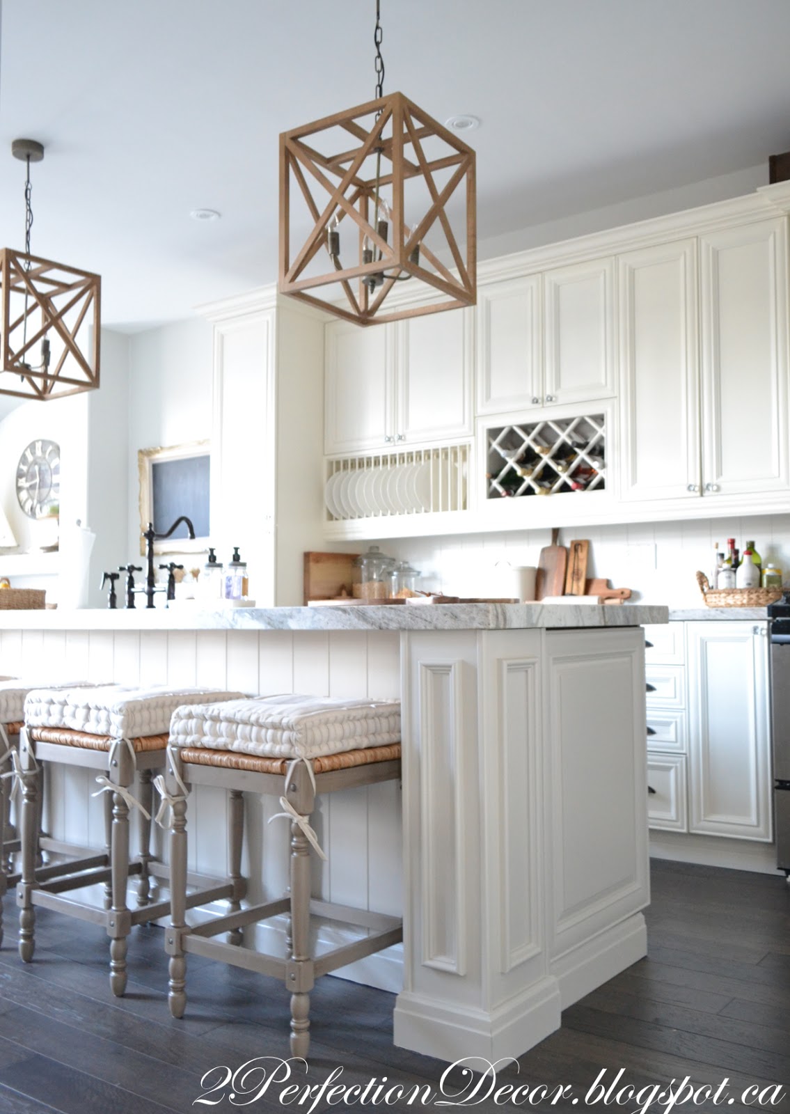 Wood Plank Kitchen Island