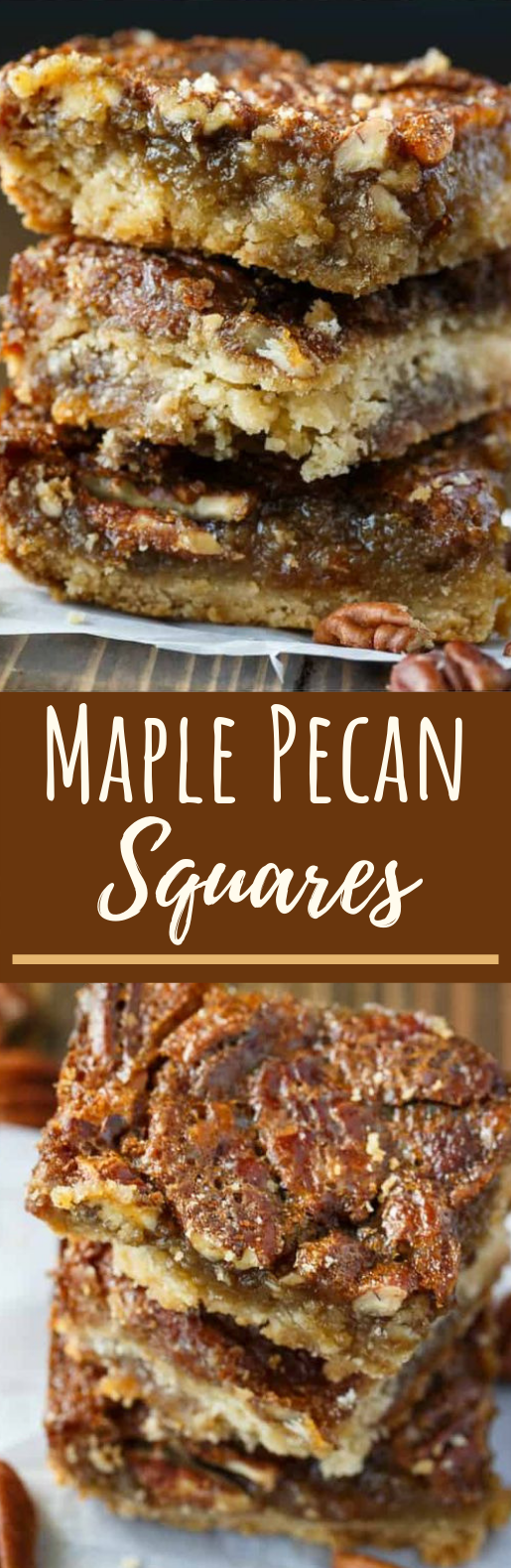 Maple Pecan Squares #bars #desserts