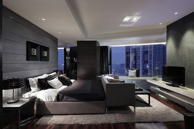 modern master bedroom luxurious and sapcious