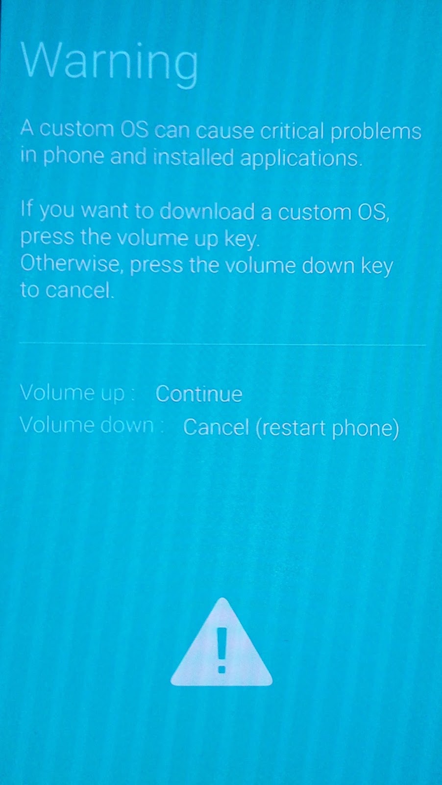 Volume up continue. A custom os can cause critical problems in phone and installed applications. Volume up continue. Samsung galaxy голубой экран. Odin mode.