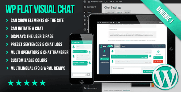 Wp Flat Visual Chat - Live Chat & Remote View For WordPress
