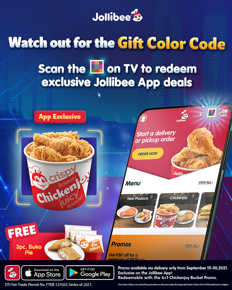 Jollibee launches Gift Color Code redeemable via Mobile App