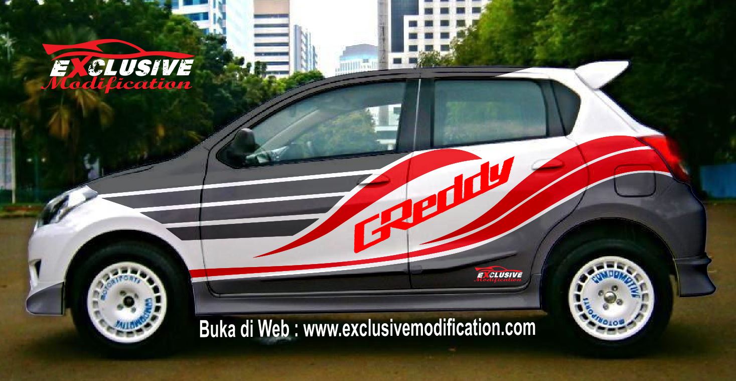 Modifikasi Stiker Mobil Datsun Go 2019 Bowomodif