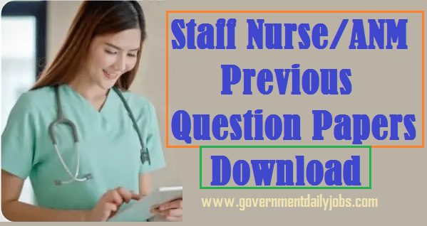 Latest Staff Nurse Exam Question Paper