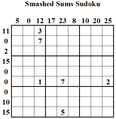 Smashed Sums Sudoku (Daily Sudoku League #11)