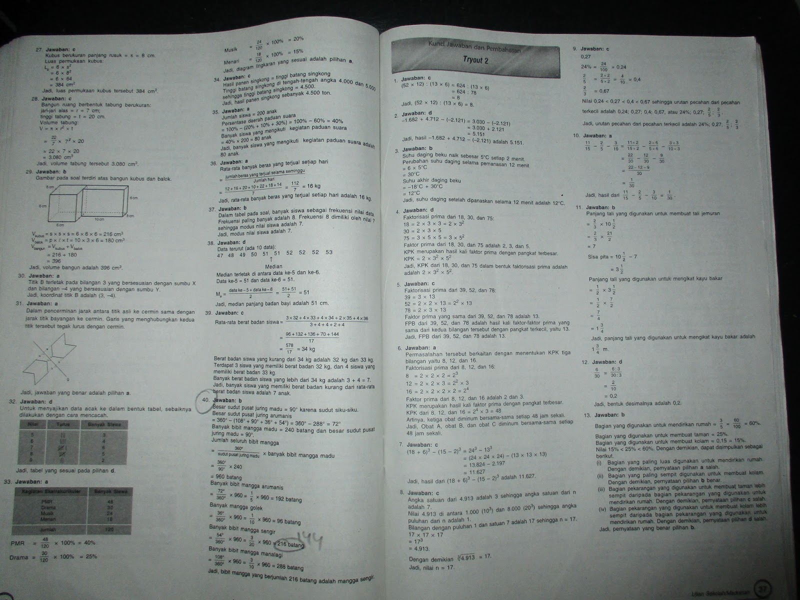 Kunci Jawaban Buku Detik Detik Kelas 6 2019 Matematika Download File Guru
