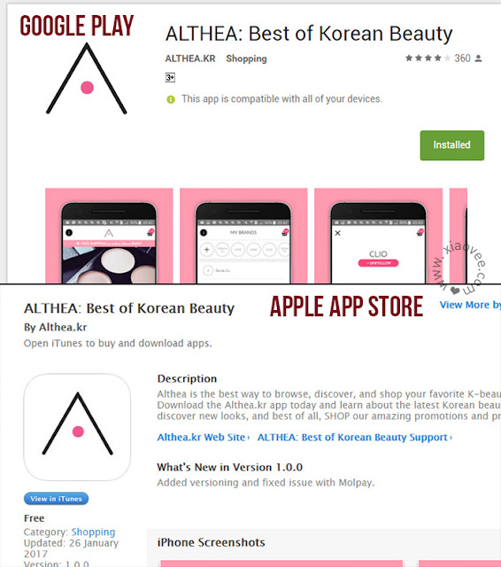 Tutorial Order Althea via Mobile App, tutorial belanja althea, gimana cara belanja Althea, website Althea kok diblokir