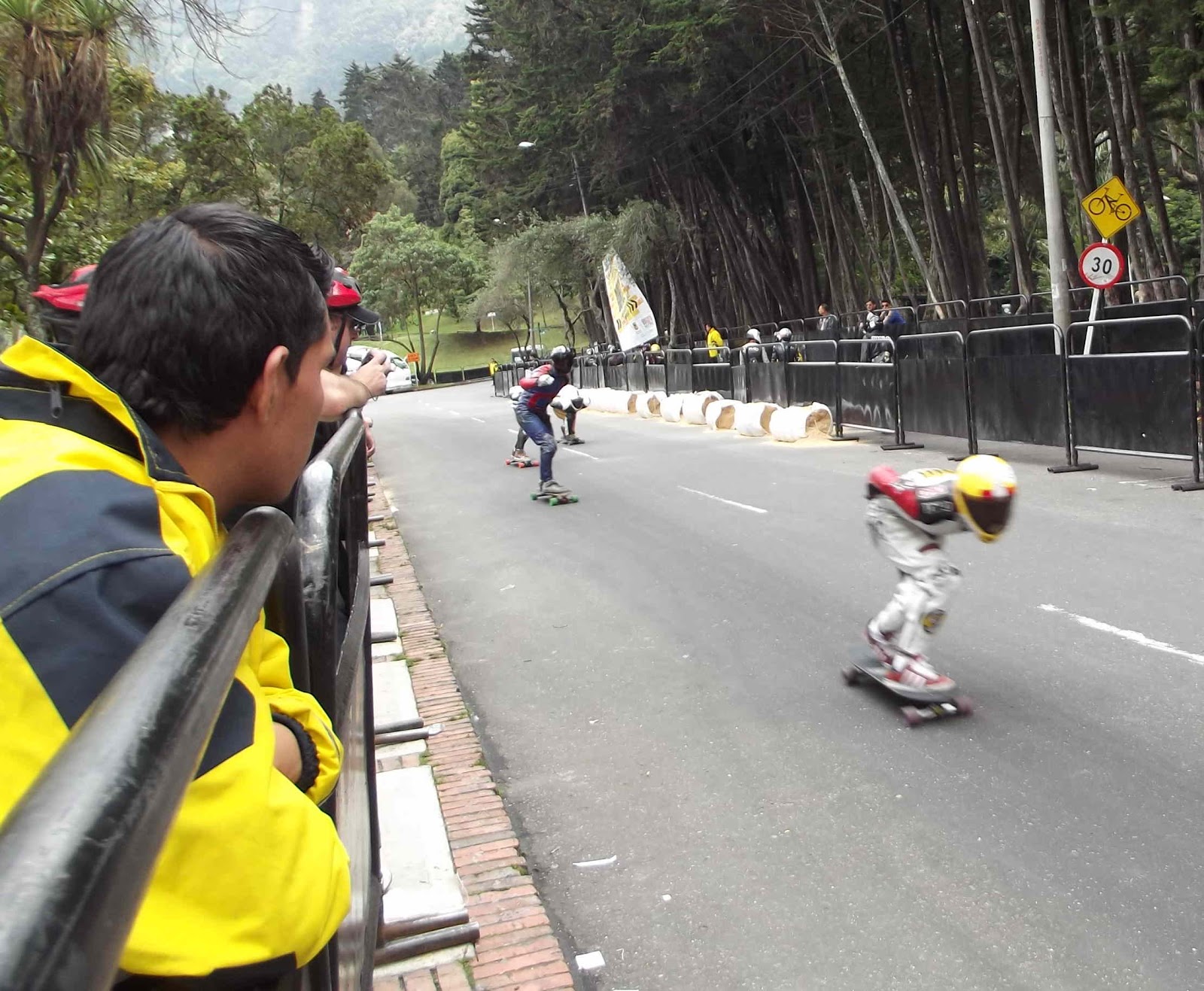 Mike's Bogota Blog Skateboard Racing in the National Park