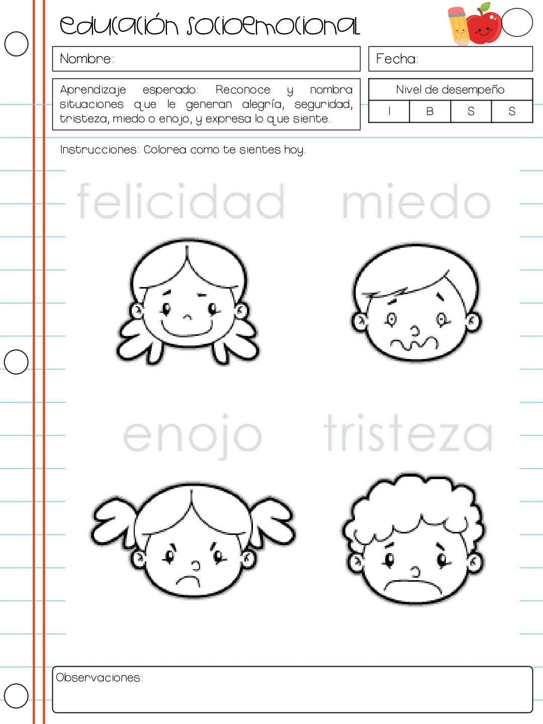 Cuaderno Educación Socioemocional | Materiales Educativos para Maestras