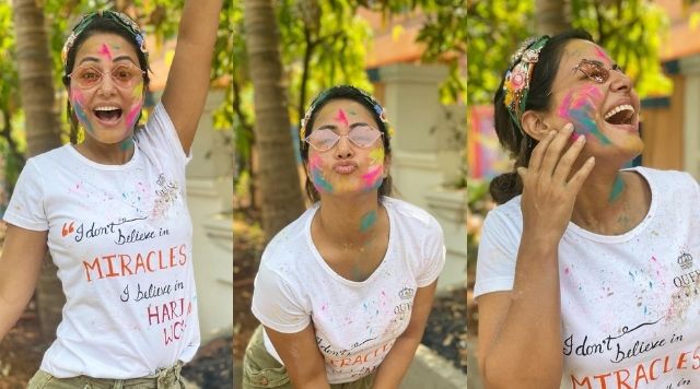 Hina Khan Spreads Her Mesmerising Radiant Smile As She Celebrates Holi Festival. See Pictures.