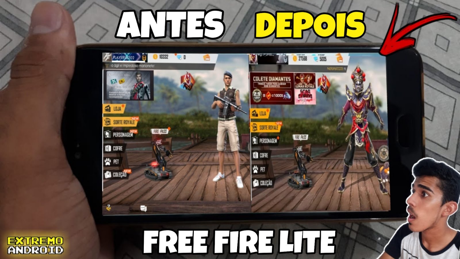 Free fire LITE Modificado Para QUALQUER ANDROID | Data LEVE 6MB Pra