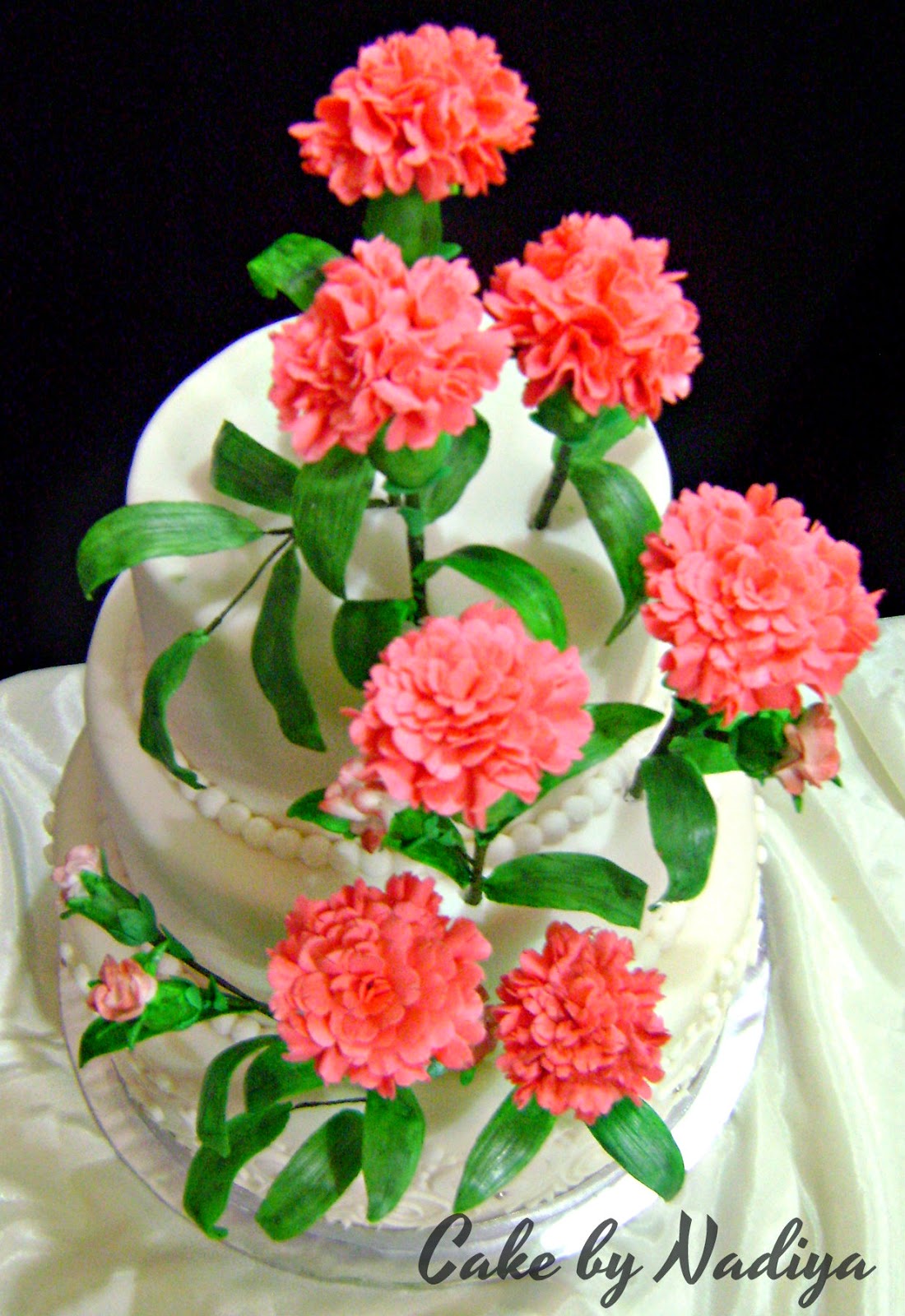 Nadiya's Tastes Of Maldives Carnation Wedding Cake