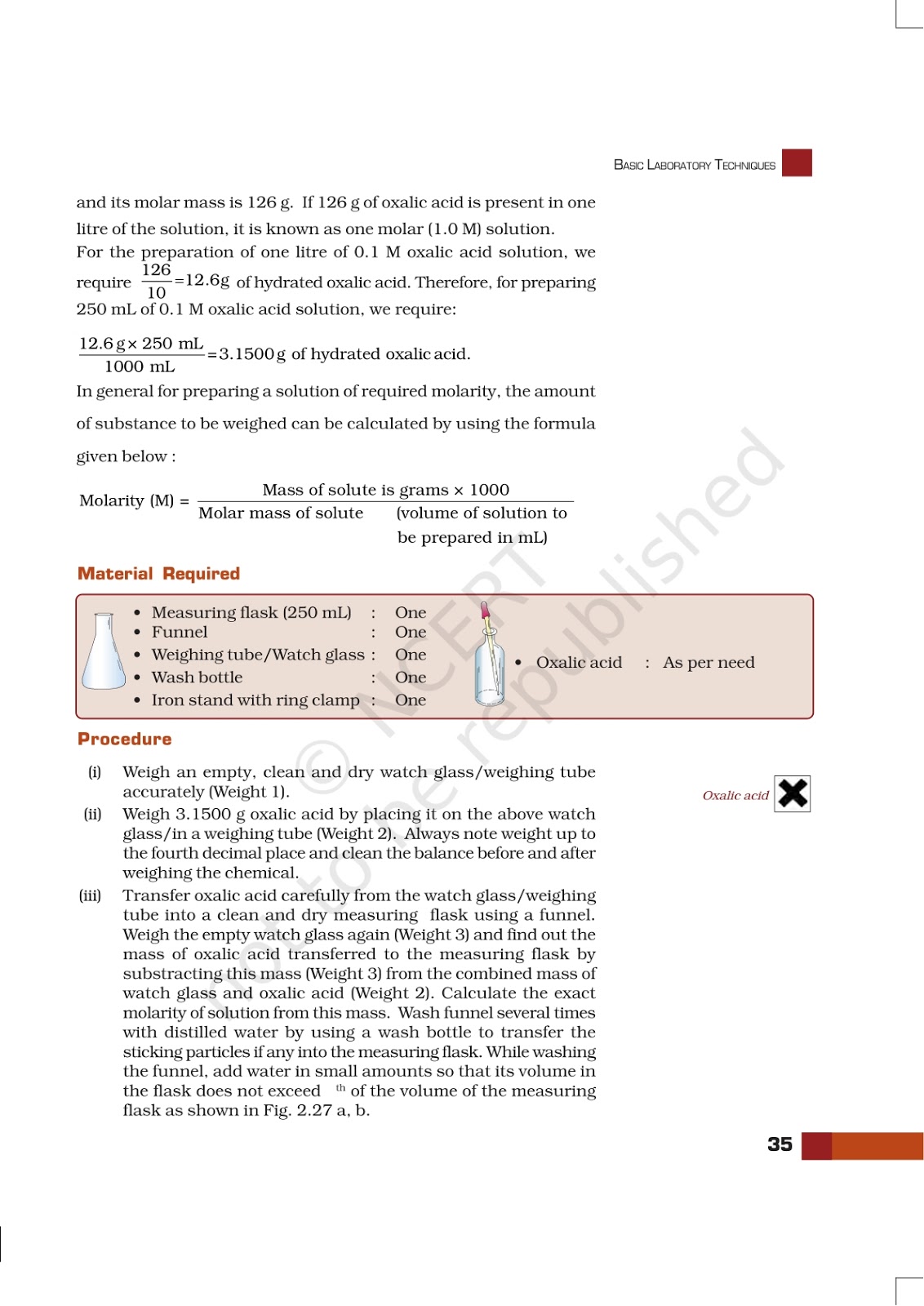 Lab manual chemistry class 11