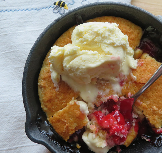 Skillet Cherry Cobbler