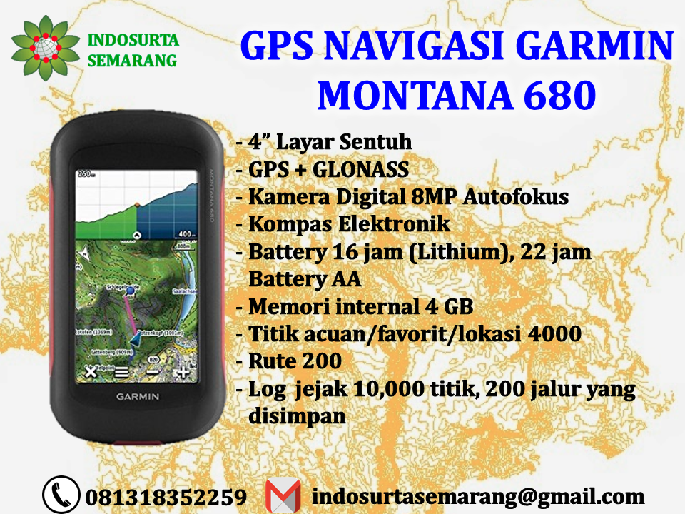 Jual GPSMap Garmin Montana 680 di Semarang Jual GPSMap Garmin Montana 680 di Semarang