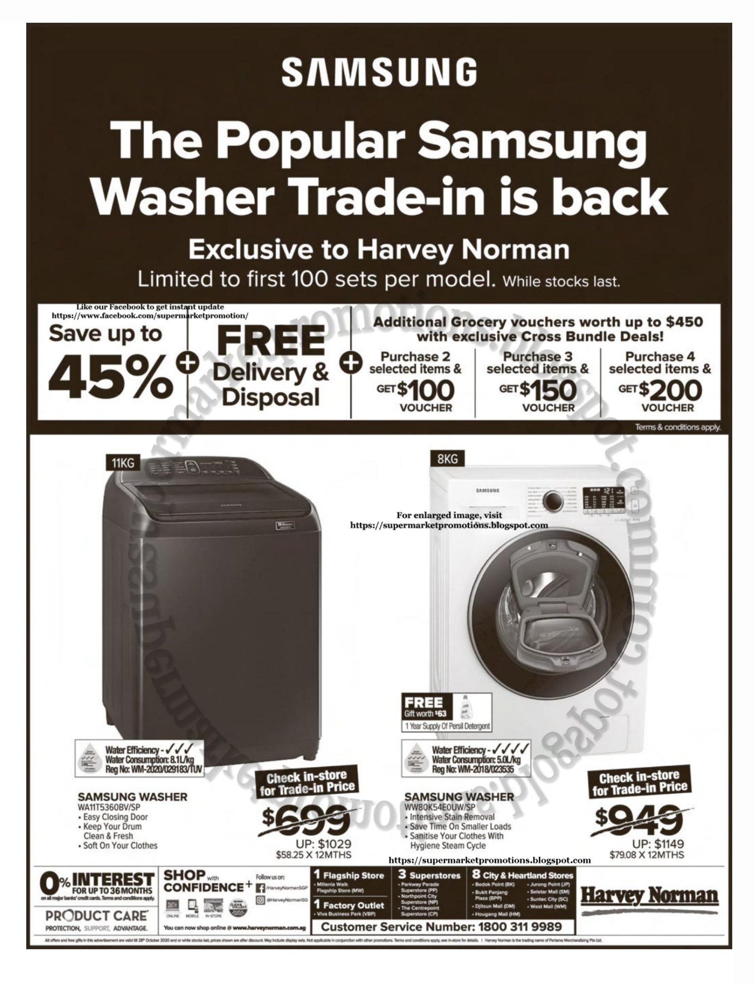 Harvey Norman Samsung Washer TradeIn Promotion 24 October 2020