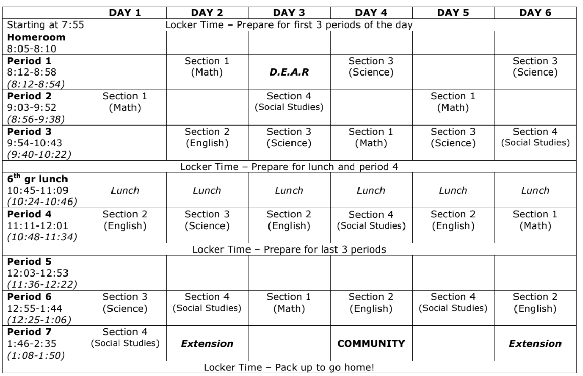 The Indigo World Daily schedule